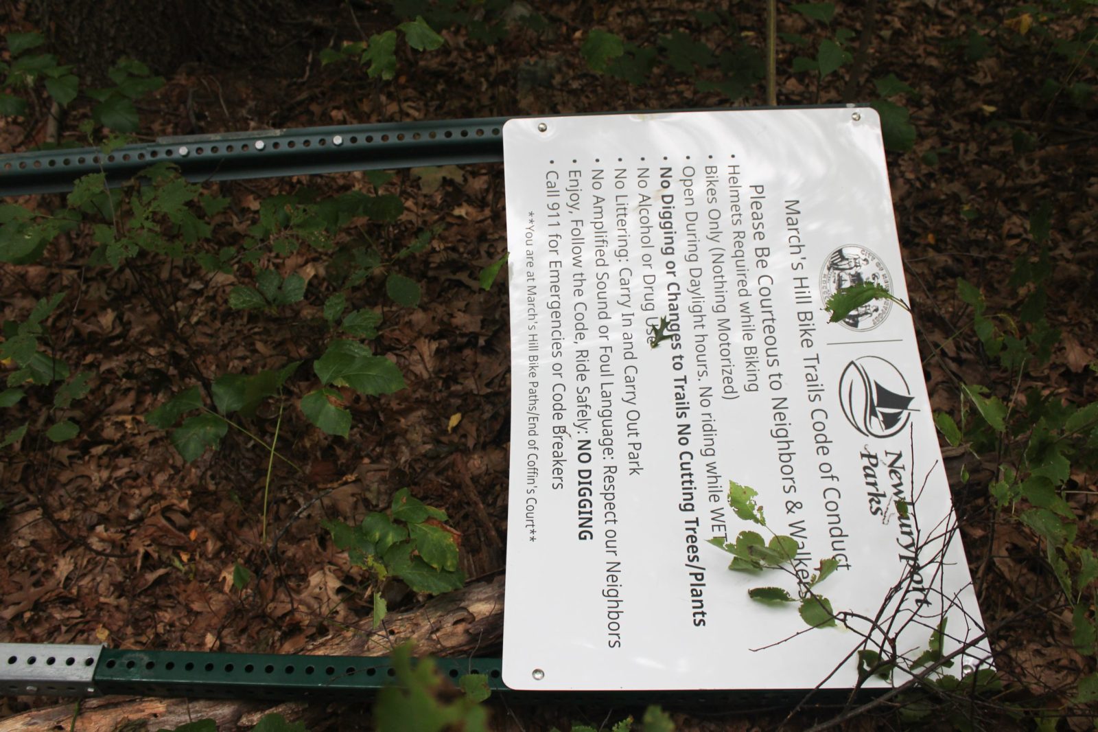 Sign Ripped Off ‘Be Courteous’ Sign Ripped Out | The Town Common