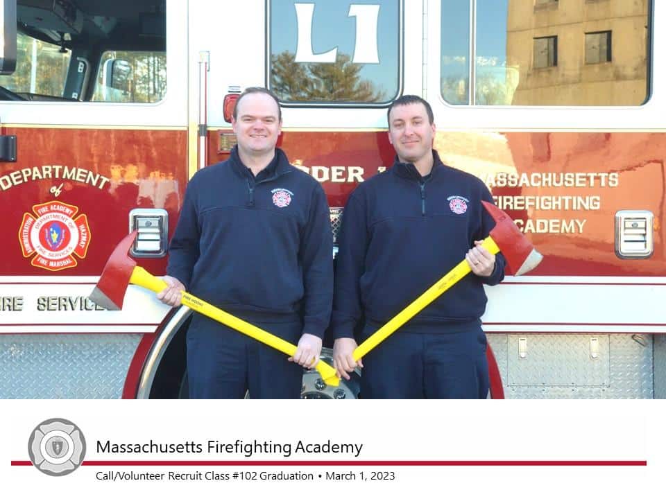 Two Newburyport Firefighters Graduate from Massachusetts Firefighting