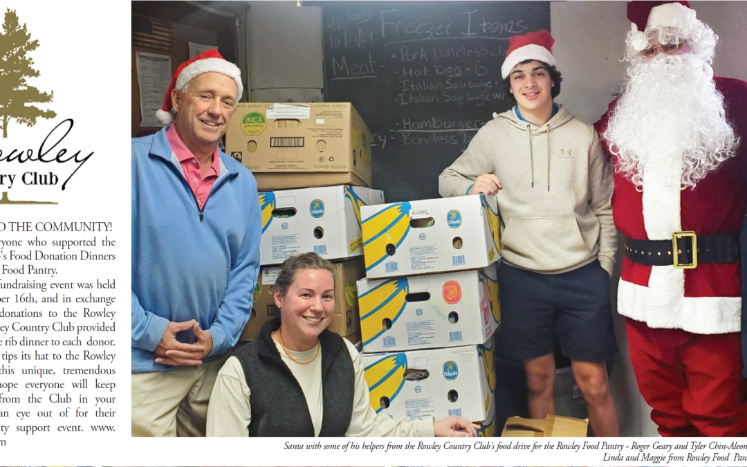 Rowley Country Club Food Drive for Rowley Food Pantry