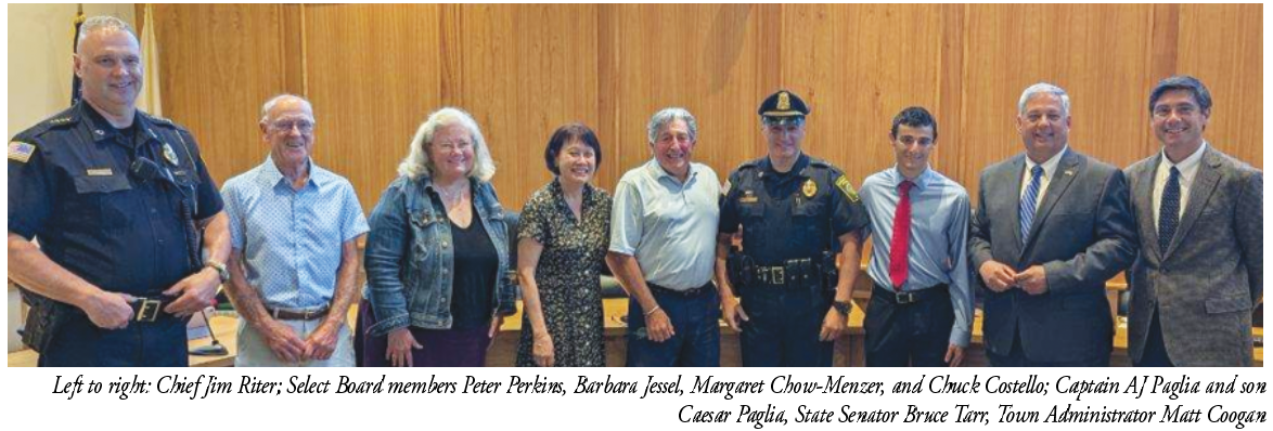 Boxford Select Board Appoints A.J. Paglia as Captain of Police Department