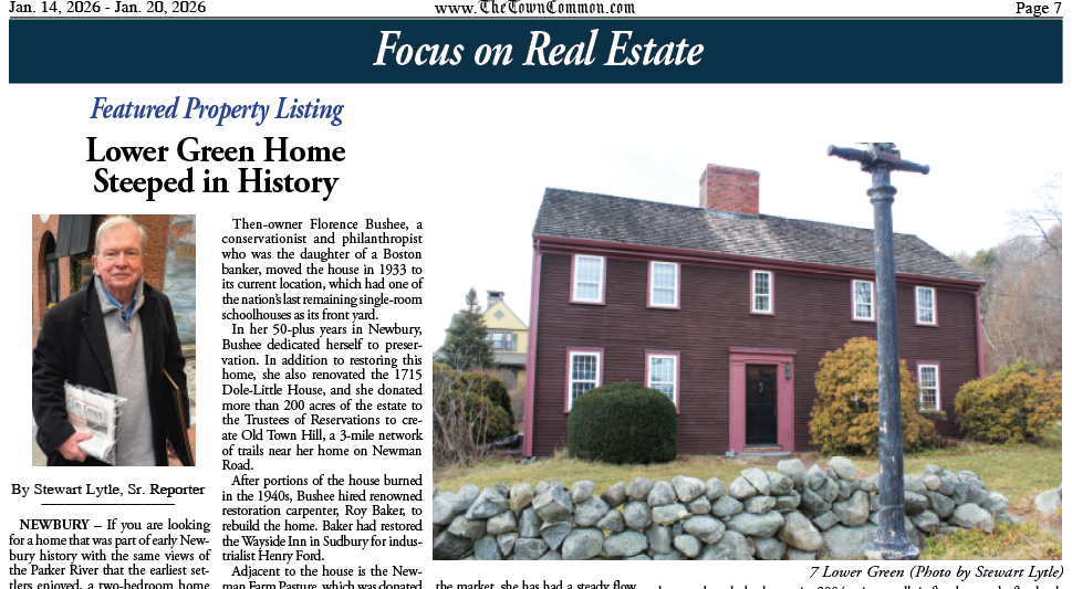Focus on Real Estate by Stewart Lytle – Lower Green Home  Steeped in History