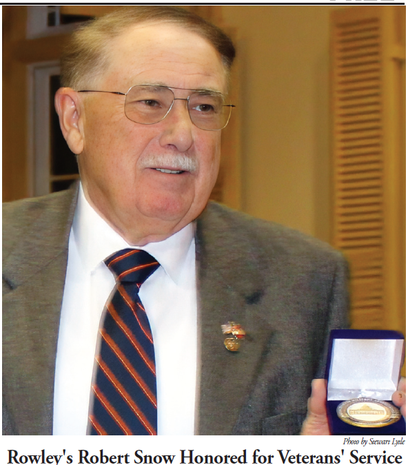 Rowley’s Robert Snow Honored for Veterans’ Service